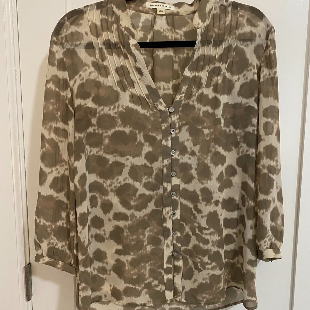 Banana Republic Animal Print Blouse